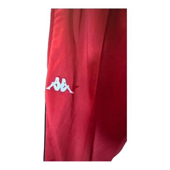 Vintage Kappa Track Pants - Red with Iconic Side Tape - Size XL - Picture 6 of 7